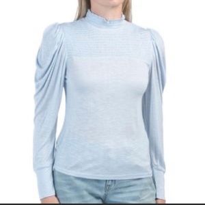 7 For All Mankind Light Blue Blouse NWT